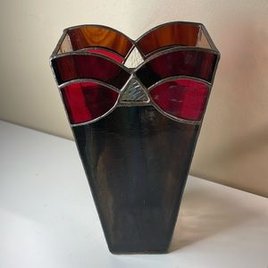 Art Deco Stained Glass Vase